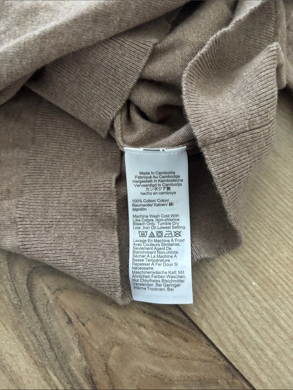 J. Crew Women's Crewneck Button-Up Cardigan Dark Beige Brown Sz M Classic Basic